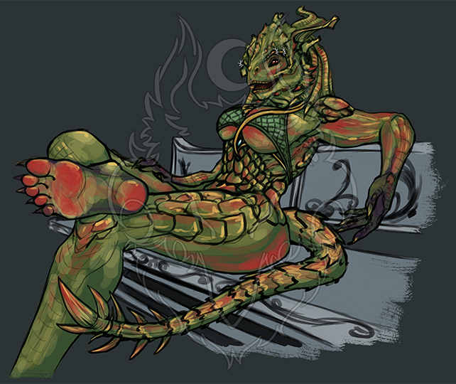 Baldur's Gate 3 character art, clean sketch colored