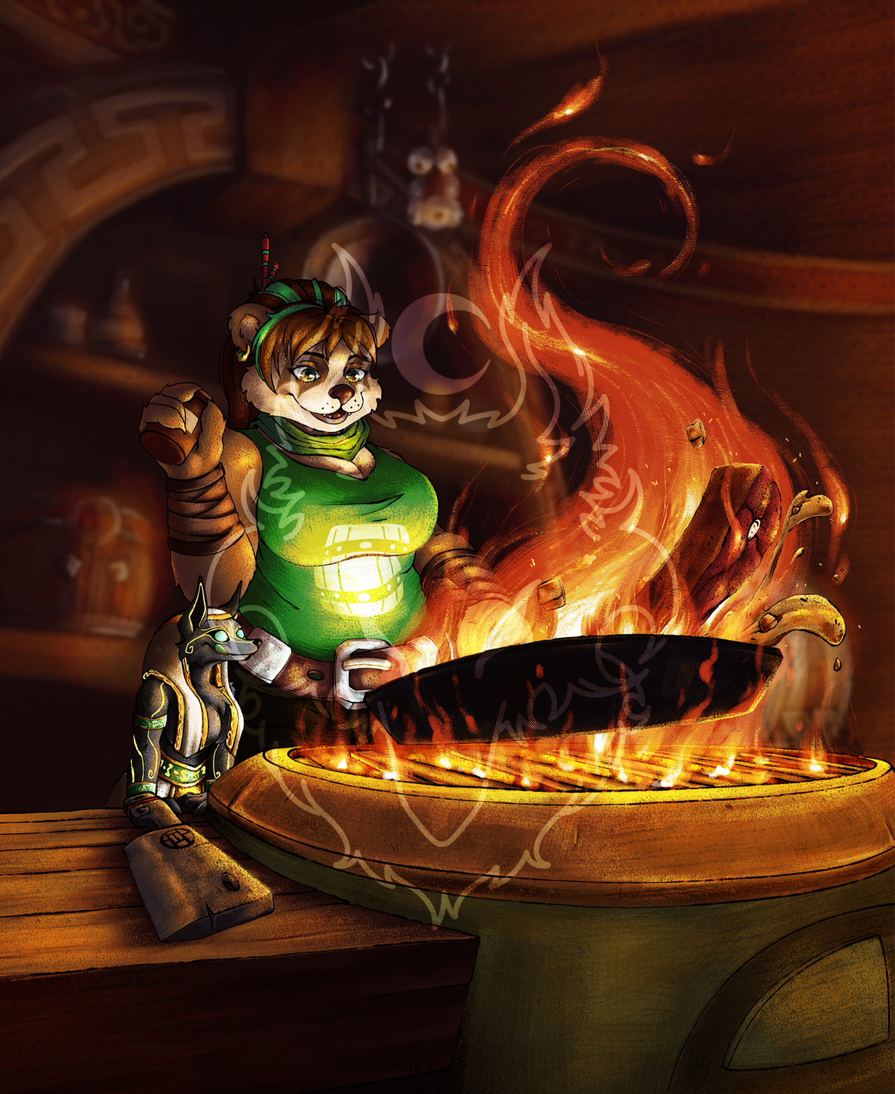 oc, full render + background