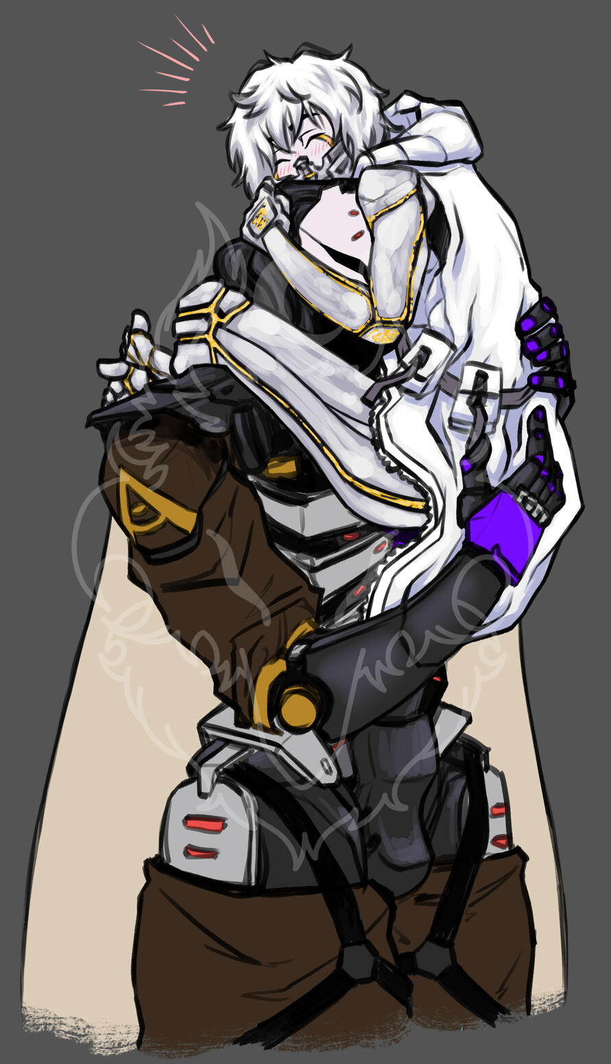 OC x canon, clean sketch colored (rework)