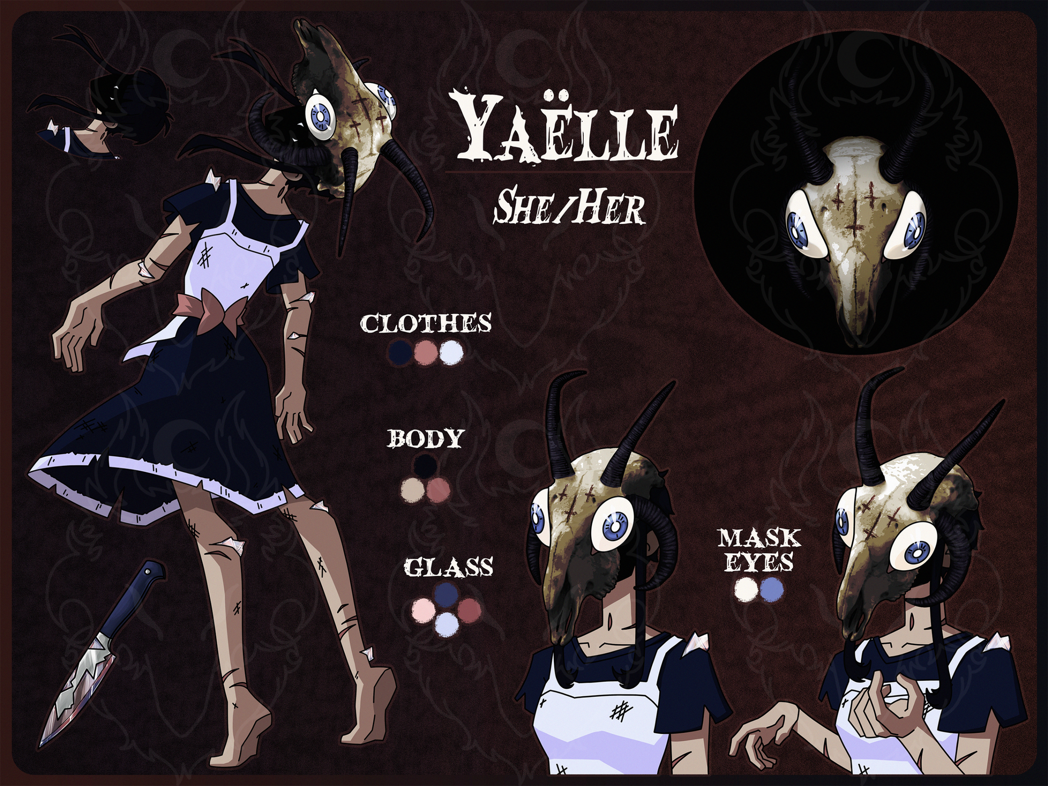reference sheet pngtuber (@Yael_vtb on Twitch), colored + shadows