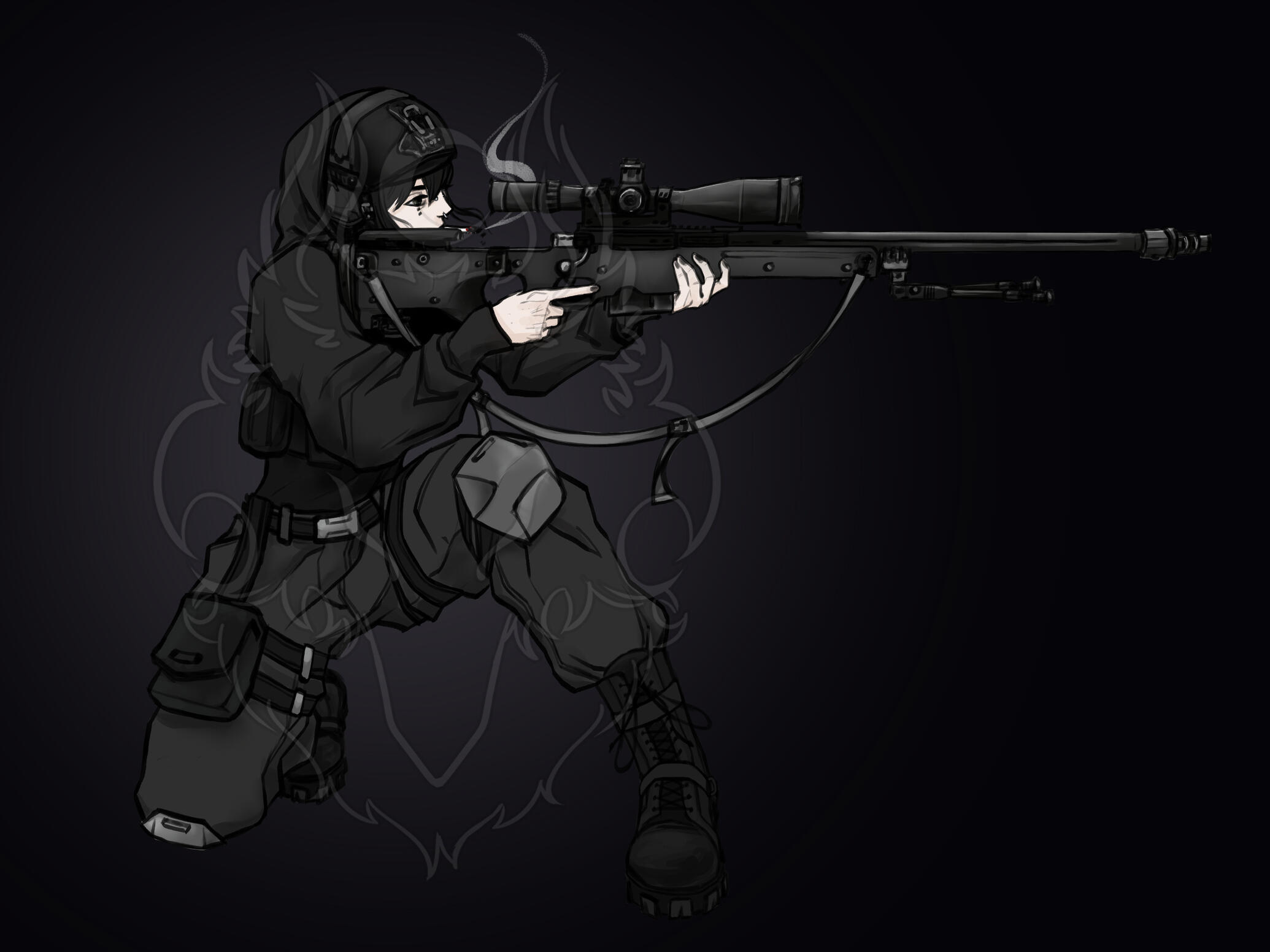 OC, clean sketch colored + shadows