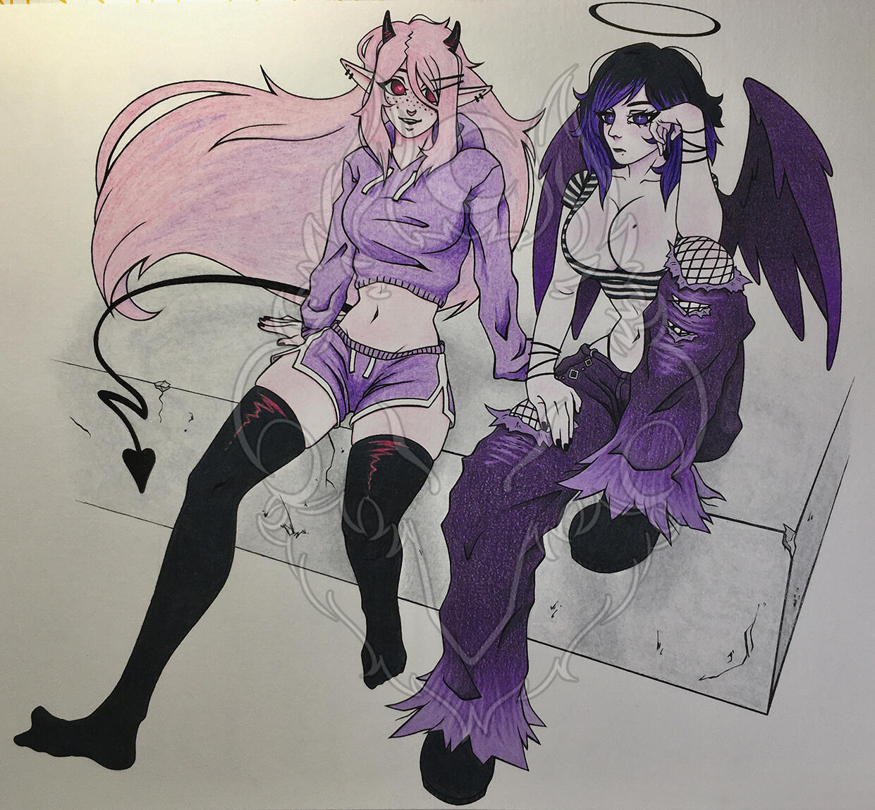 fanart (_megrocks on twitter), colored pencils