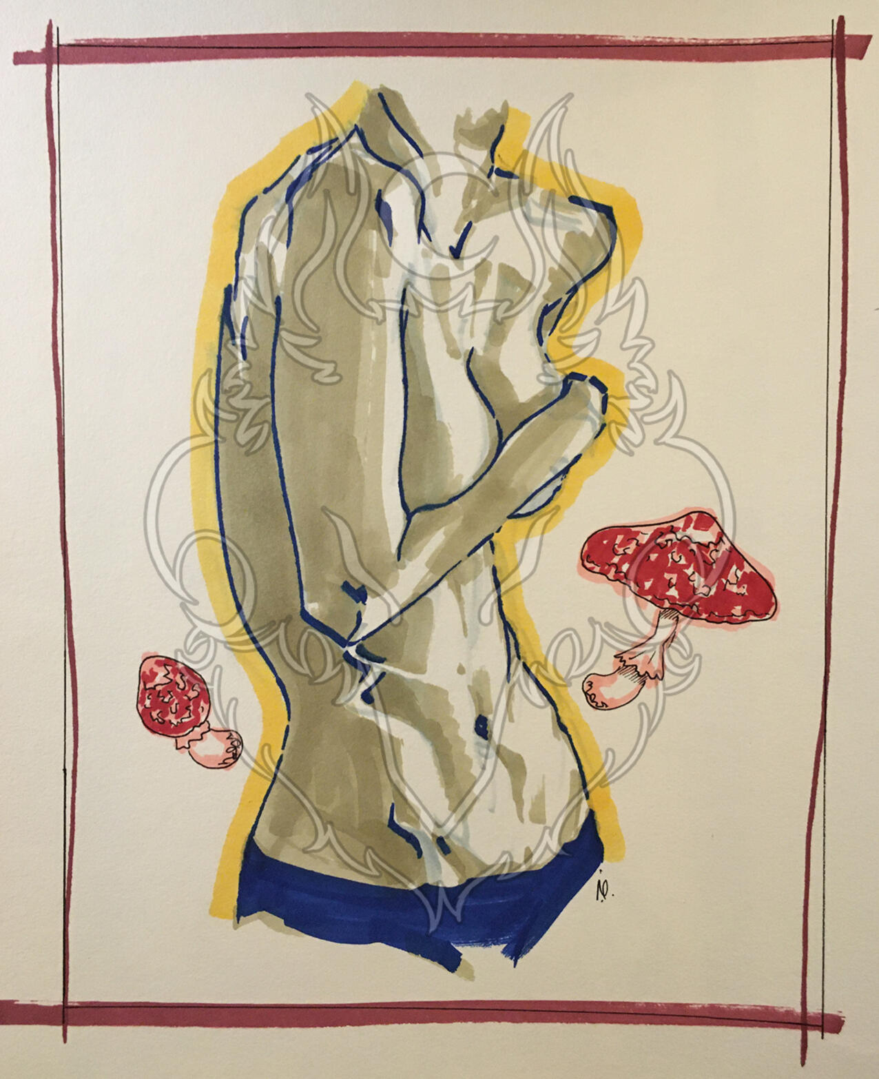 anatomy practice, alcohol markers